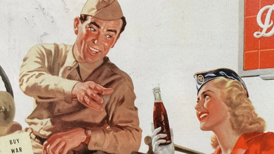 Cartel histórico de la popular bebida norteamericana Dr Pepper.